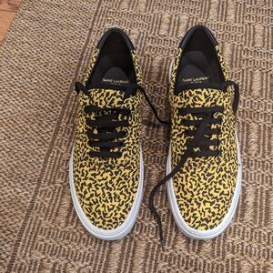Saint Laurent Men's Venice Low Top Sneaker Yellow/Black Size EU 42 US 9